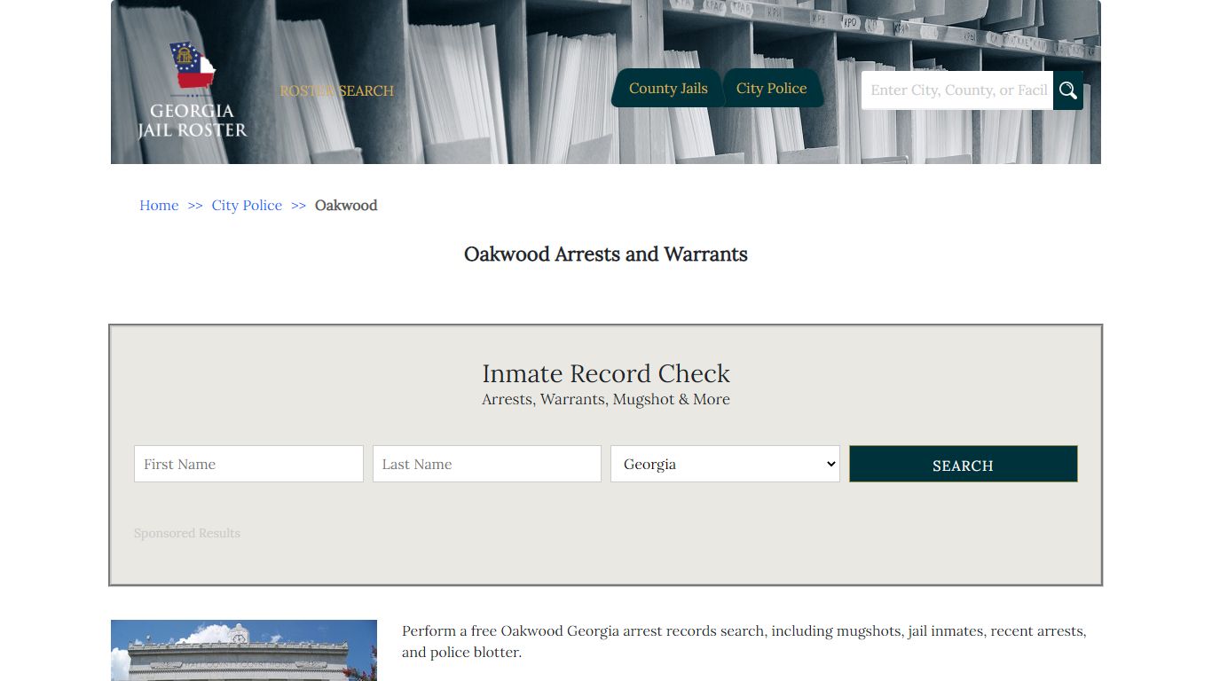 Oakwood Arrests and Warrants | Georgia Jail Inmate Search